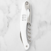 personalisierte Hochzeitsschraube Kellnermesser (Rückseite)