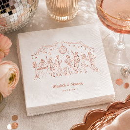 Personalisierte Hochzeitsservietten aus Roségold-D Servietten Mit Folie