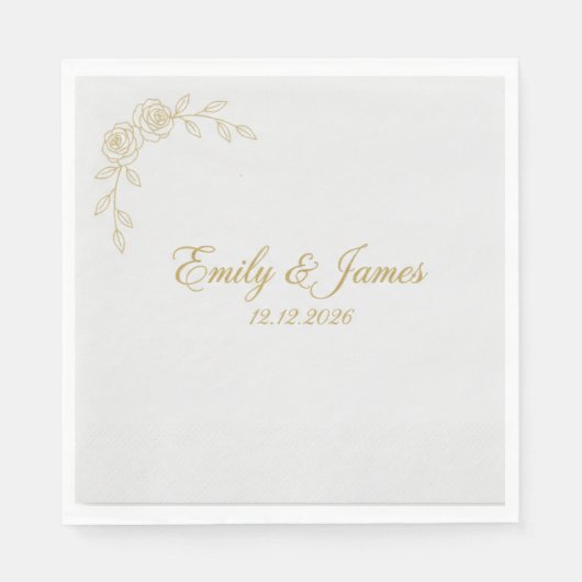 Personalisierte Hochzeitsservietten | Individuell Serviette (Vorderseite)