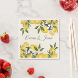 Personalisierte Hochzeitsservietten Lemon Italy Serviette