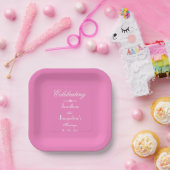 Personalisierte Hochzeitsskripte Einfaches Cooles Pappteller (Party)
