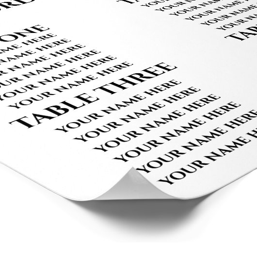 Personalisierte Hochzeitsstift Poster (Ecke)