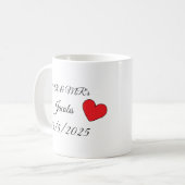 Personalisierte Hochzeitsstiftung Tasse - Individu (Vorderseite Links)