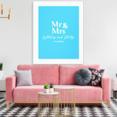 Personalisierte Hochzeitsstimmen Mr. Cayman Blue Leinwanddruck (Insitu (Wohnzimmer))