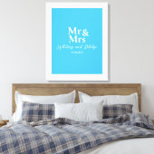 Personalisierte Hochzeitsstimmen Mr. Cayman Blue Leinwanddruck (Insitu (Schlafzimmer))