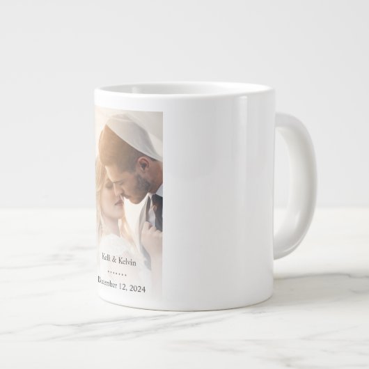 Personalisierte Hochzeitsstimmung Tasse (Vorderseite Rechts)