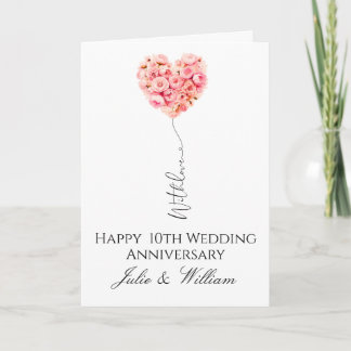 Personalisierte Hochzeitstag-Karte Dankeskarte