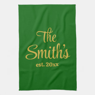Personalisierte Hochzeitstagsgeschenke Neuvermählt Geschirrtuch