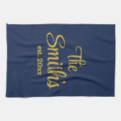 Personalisierte Hochzeitstagsgeschenke Neuvermählt Geschirrtuch (Horizontal)