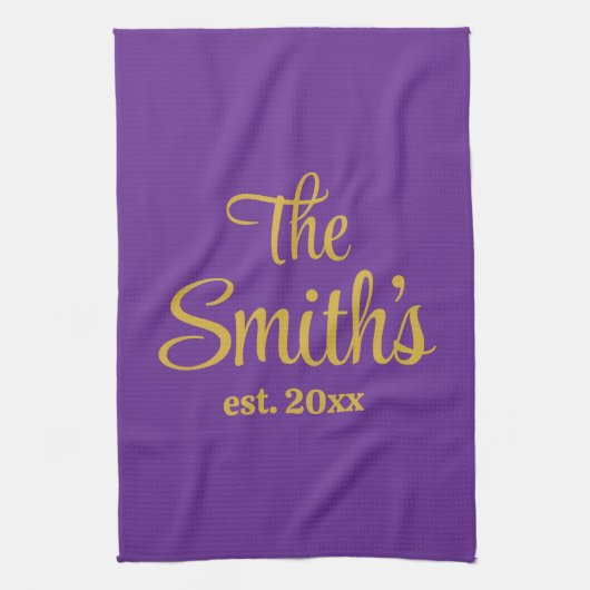 Personalisierte Hochzeitstagsgeschenke Neuvermählt Geschirrtuch (Vertikal)