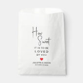 Personalisierte Hochzeitstaschen für Gastgeschenke Geschenktütchen (Vorderseite)