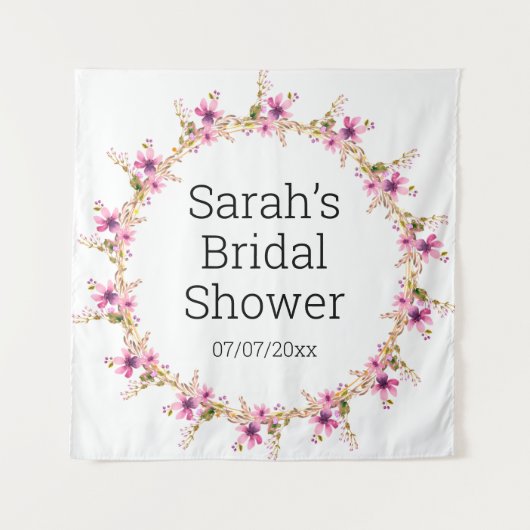 Personalisierte Hochzeitsteppich Wandteppich (Vorderseite)