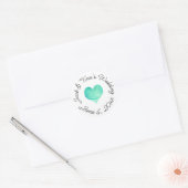 Personalisierte Hochzeitsticker Runder Aufkleber (Umschlag)