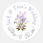 Personalisierte Hochzeitsticker Runder Aufkleber (Vorderseite)