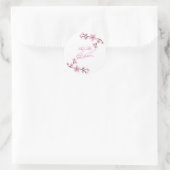 Personalisierte Hochzeitsticker Runder Aufkleber (Tasche)