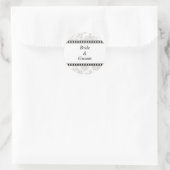 Personalisierte Hochzeitsticker Runder Aufkleber (Tasche)