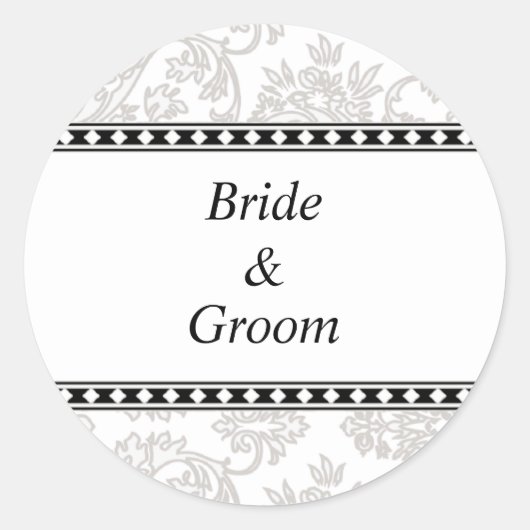 Personalisierte Hochzeitsticker Runder Aufkleber (Vorderseite)