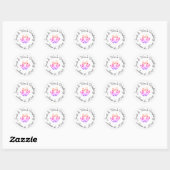 Personalisierte Hochzeitsticker Runder Aufkleber (Blatt)