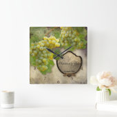 Personalisierte Hochzeitstil Weingarten Dekoration Quadratische Wanduhr (Zuhause)