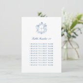Personalisierte Hochzeitstisch-Nummer Blaue Sitzor (Stehend Vorderseite)