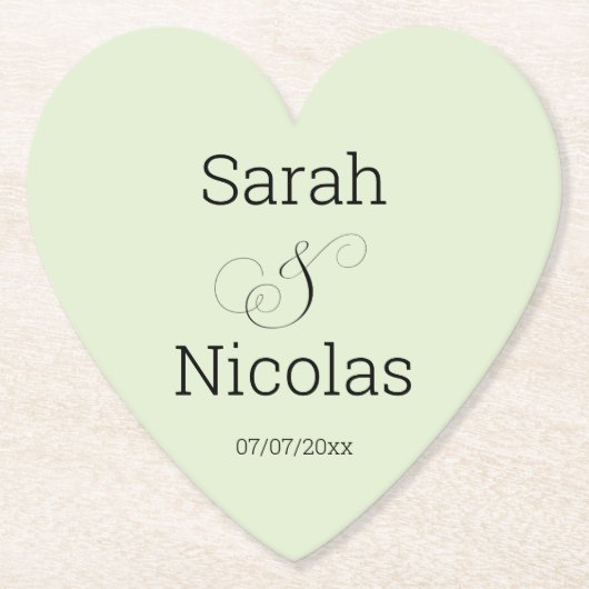 Personalisierte Hochzeitsuntersetzer minimalist Untersetzer (Vorderseite)