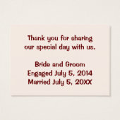 Personalisierte Hochzeitsveranstaltung dank Flachk (Rückseite)