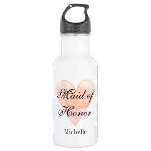 Personalisierte Hochzeitswasserflasche mit Edelstahlflasche