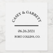 Personalisierte Hochzeitswein, Gastgeschenk Hochze Weinetikett (Einzelnes Label)