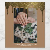 Personalisierte Hochzeitsweinetiketten, maßgeschne Weinetikett (Einzelnes Label)