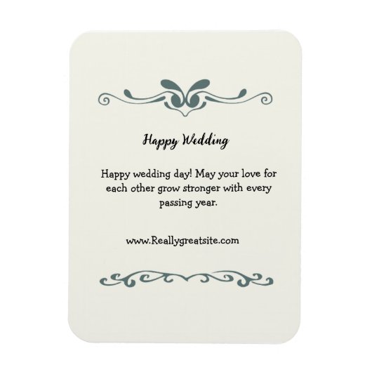 personalisierte Hochzeitswelcom Magnet (Vertikal)