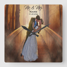 Personalisierte Hochzeitszeit Foto Uhr