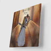 Personalisierte Hochzeitszeit Foto Uhr (Winkel)