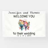 Personalisierte Hochzeitwillkommene Banner Liebesv (Horizontal)