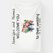 Personalisierte Hochzeitwillkommene Banner Liebesv (Vertikal)