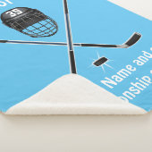 Personalisierte Hockey-Decke, Ihre FARBEN und TEXT Sherpadecke (3/4)