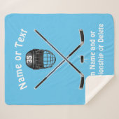 Personalisierte Hockey-Decke, Ihre FARBEN und TEXT Sherpadecke (Vorderseite (Horizontal))