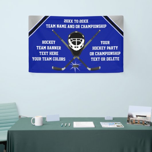 Personalisierte Hockey-Fahne in IHREN FARBEN und Banner (Messeveranstaltung)