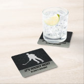 Personalisierte Hockey-NachtUntersetzer für Rechteckiger Pappuntersetzer (Vor Ort)