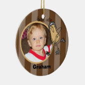 Personalisierte Hockey-Nuss-Foto-Verzierung Keramikornament (Rechts)