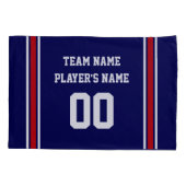 Personalisierte Hockey-Pillow-Hüllen, Navy Blue, W Kissenbezug (Rückseite)