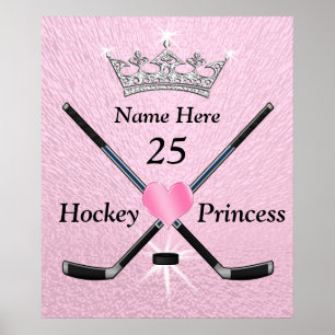Personalisierte Hockey-Poster für Mädchen, Prinzes Poster