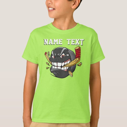 Personalisierte Hockey-Shirts, Cooler Angry Hockey T-Shirt (Vorderseite)