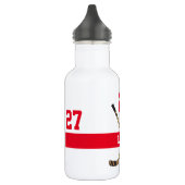 Personalisierte Hockey-Spielernummer Edelstahlflasche (Links)