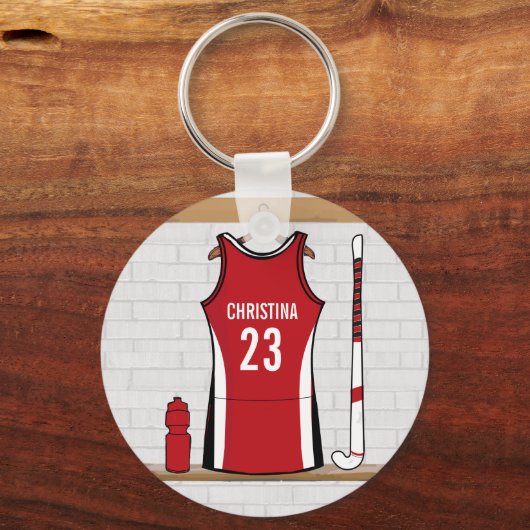 Personalisierte Hockey-Uniform Schlüsselanhänger (Vorderseite)