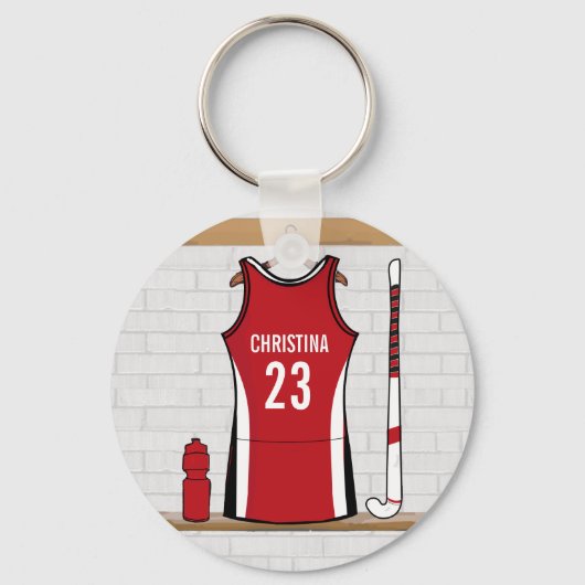 Personalisierte Hockey-Uniform Schlüsselanhänger (Rückseite)