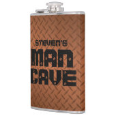 Personalisierte Höhlenflasche - Kupfer-Diamantplat Flachmann (Links)