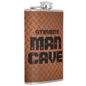 Personalisierte Höhlenflasche - Kupfer-Diamantplat Flachmann (Rechts)