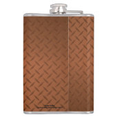 Personalisierte Höhlenflasche - Kupfer-Diamantplat Flachmann (Rückseite)