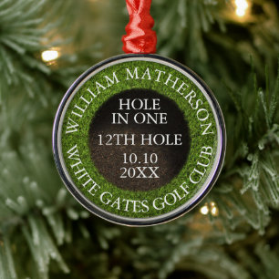 Personalisierte Hole-in-One-Auszeichnung Ornament Aus Metall