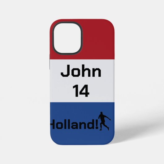 Personalisierte Holland-Flagge Fußball-Stolz iPhone Hülle (Rückseite)